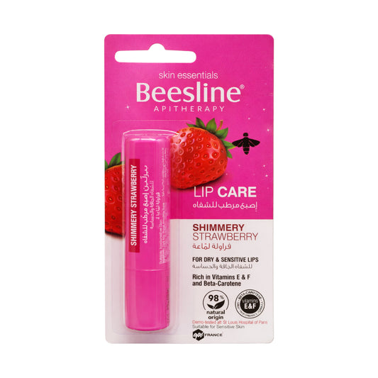 Beesline Lip Balm Strawberry Glossy for Dry & Sensitive Lips - 4g