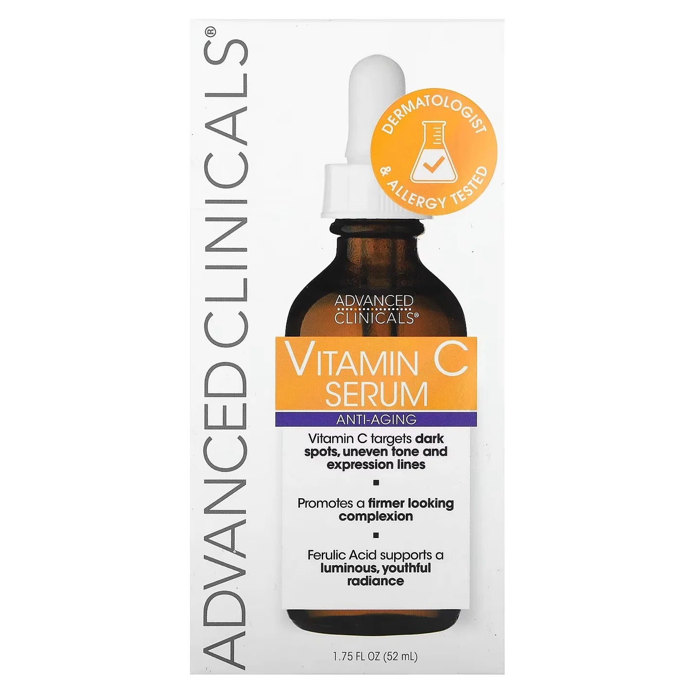 Advanced Clinicals Vitamin C Serum for Brightening and Anti-Aging - 52ml