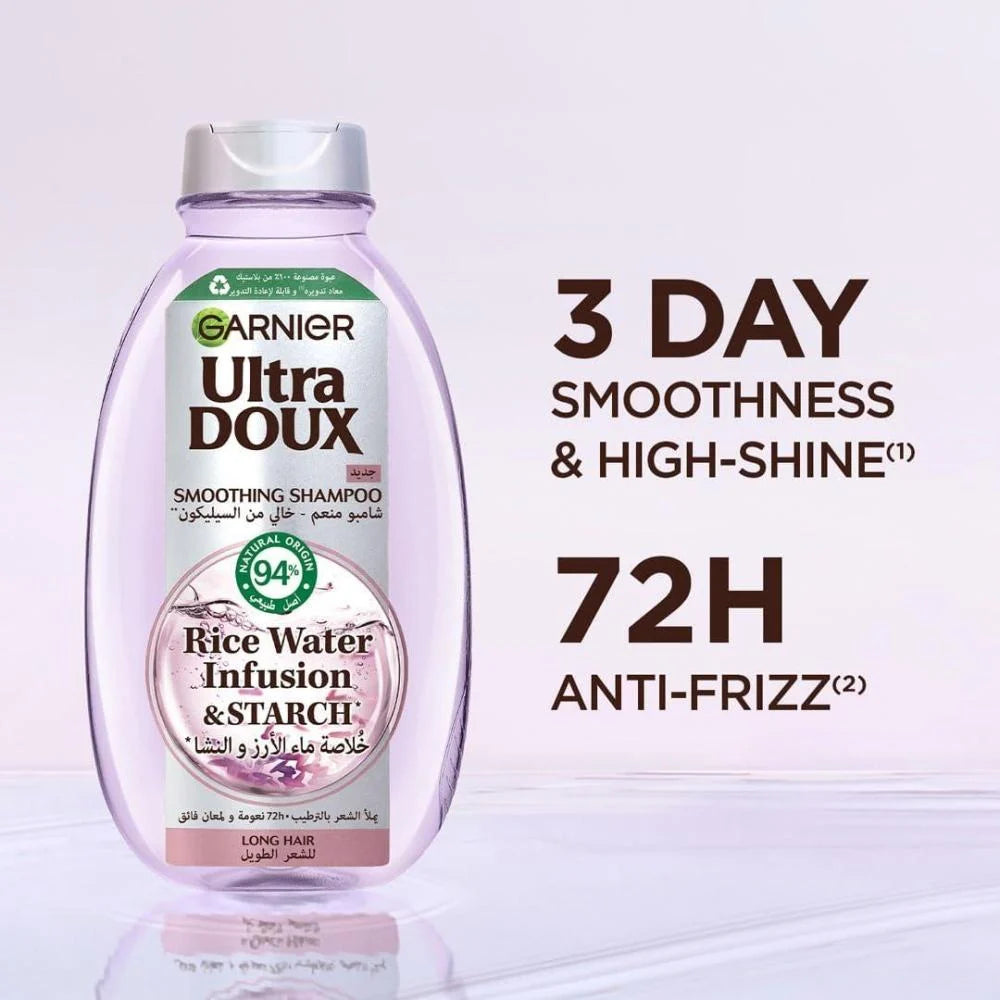 Garnier Ultra Doux Rice Water and Starch Extract Shampoo - 400 ml