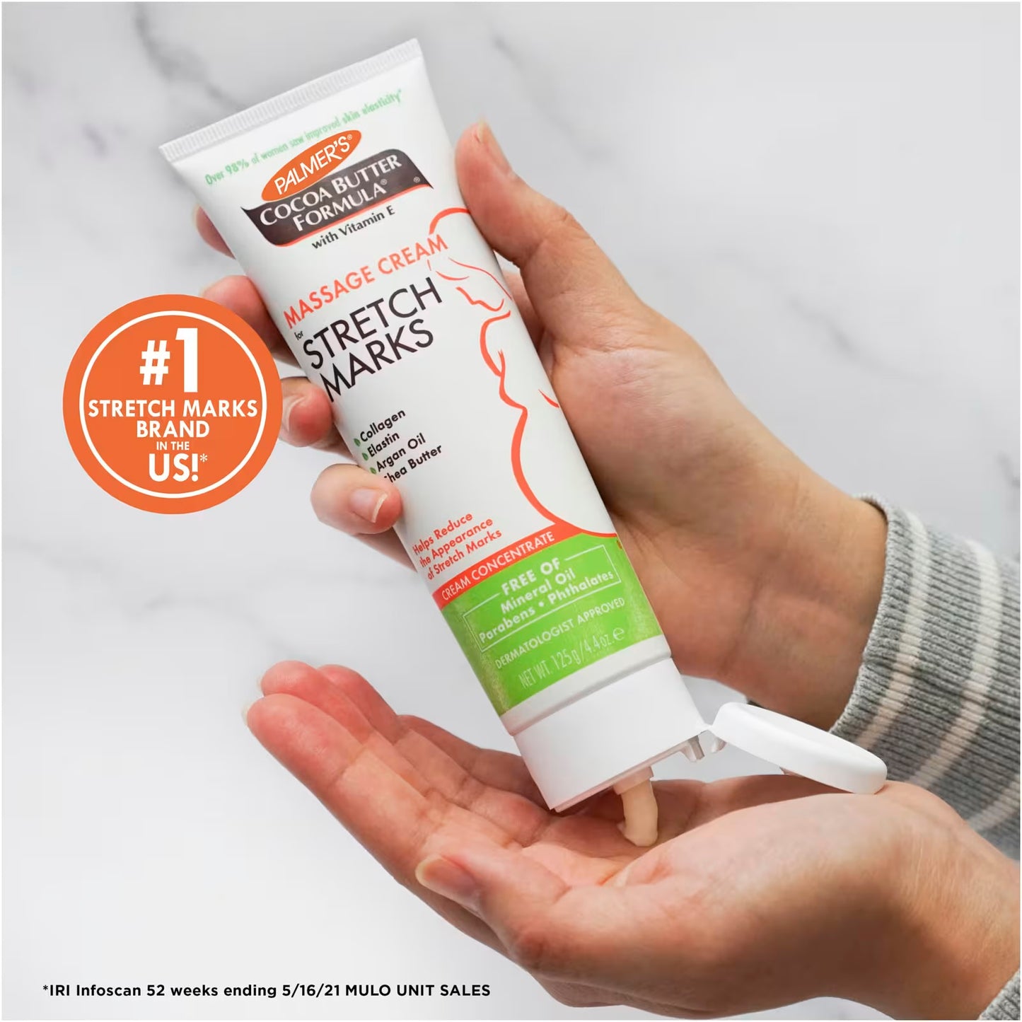 Palmer's Massage Cream for Stretch Marks, 4.4 Ounce (125 g) Cocoa Butter Formula,