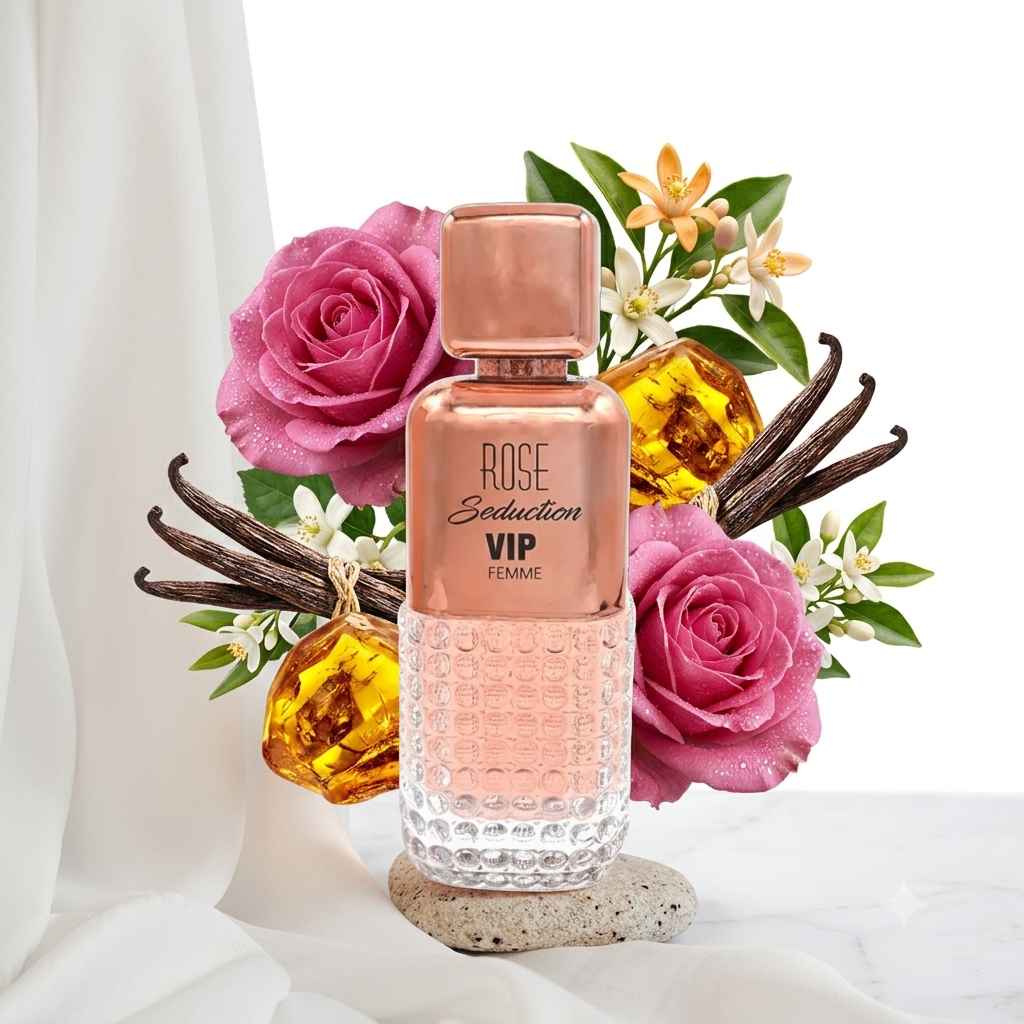 عطر روز سيداكشن في آي بي للنساء من ميزون الحمراء - Rose Seduction VIP Maison Alhambra