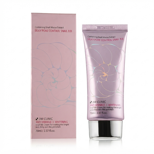 بي بي كريم الحلزون للتحكم في المسام والحرير ثري دابليو كينيك (3W Clinic Silky Pore Control Snail B.B Cream)