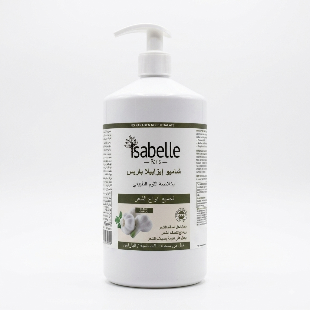 شامبو إزابيل باريس بخلاصة الثوم الطبيعي (Isabelle Paris Black Garlic Shampoo)