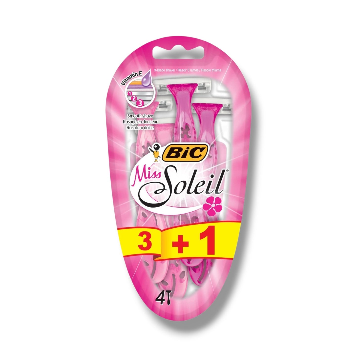🌸 شفرات الحلاقة النسائية بيج مس سوليه
(BiC Miss Soleil 3+1)