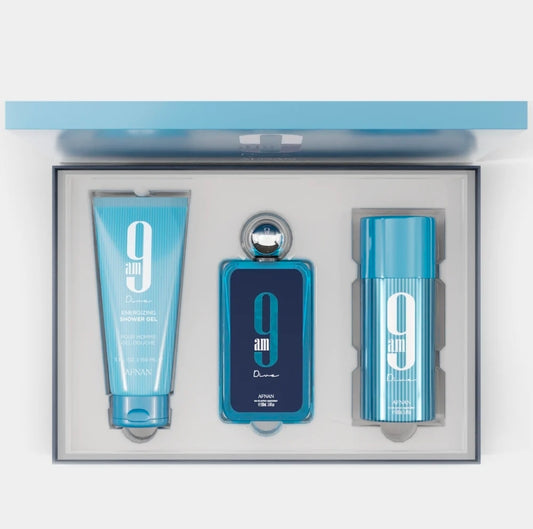 مجموعة هدايا العطر المنعش أفنان 9 صباحاً دايف (Afnan 9 AM Dive Gift Set)