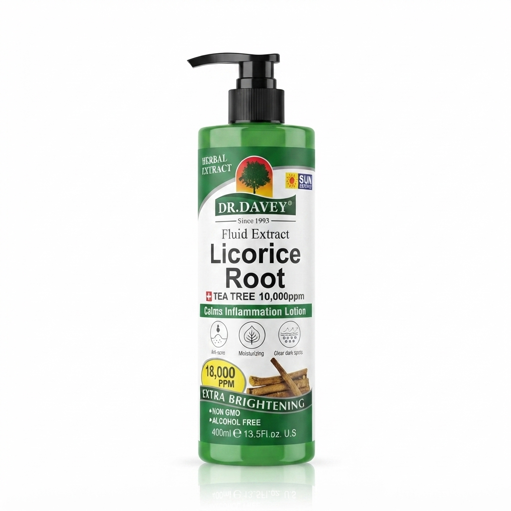 لوشن خلاصة عرق السوس الشاي الأخضر دكتور دافي (Dr. Davey Licorice Root & Tea Tree Calms Inflammation Lotion)