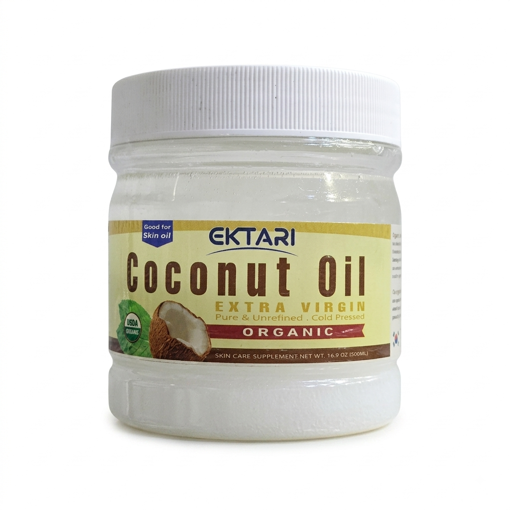 زيت جوز الهند العضوي البكر الممتاز من إكتاري (Ektari Extra Virgin Organic Coconut Oil)