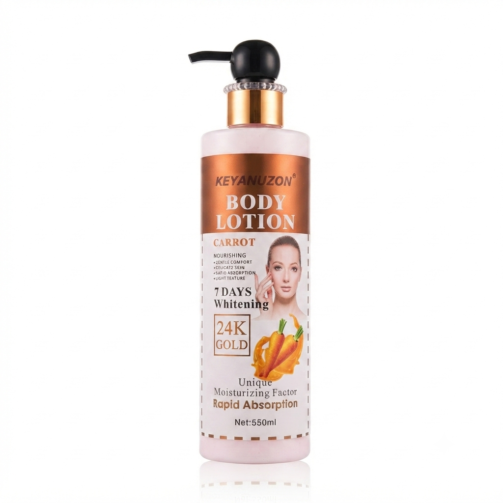 لوشن الجسم بالجزر والذهب 24K كينوزون (Keyanuzon Body Lotion Carrot & 24K Gold)