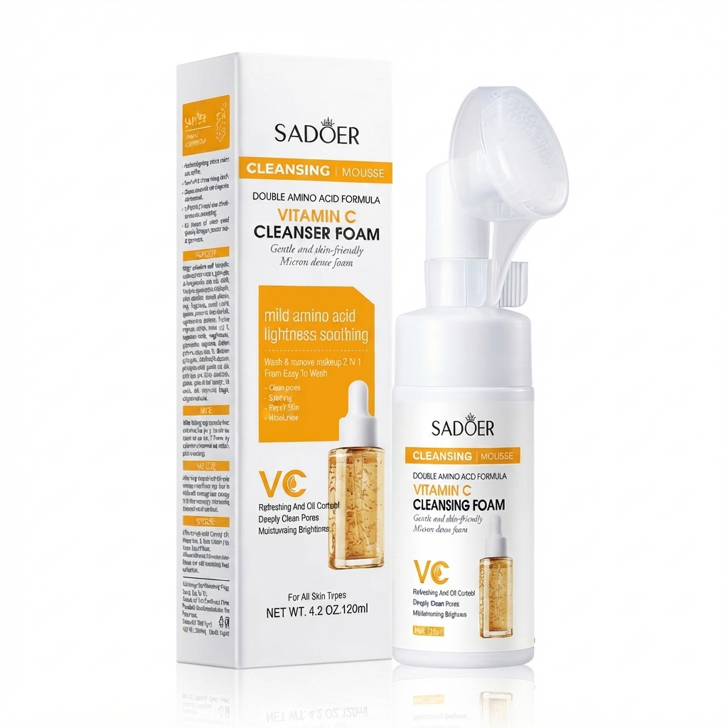 رغوة التنظيف بفيتامين سي وأحماض الأمين المزدوجة سادوير (Sadoer Vitamin C Cleanser Foam)