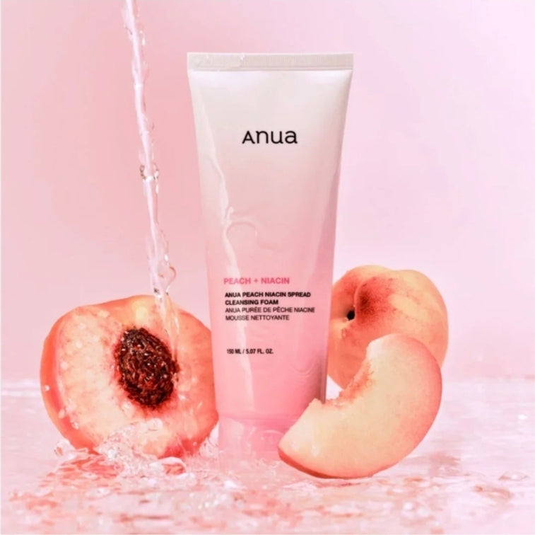 رغوة تنظيف البشرة بالخوخ والنياسين من أنوا (Anua Peach Niacin Spread Cleansing Foam)