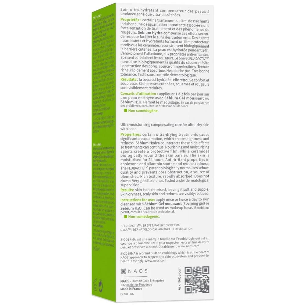 Bioderma Sébium Hydra Moisturising Cream - 40ml