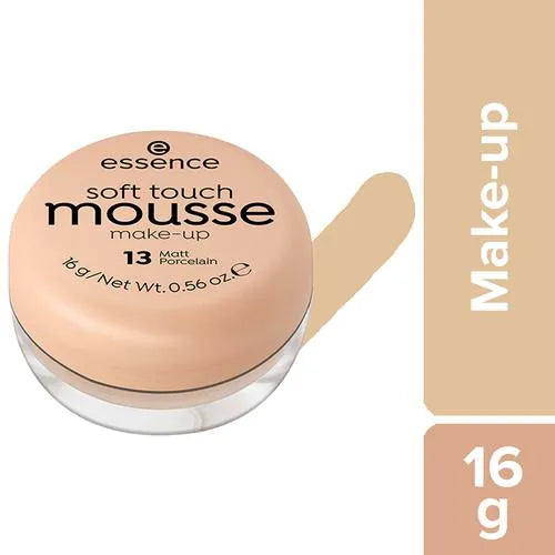 Essence Soft Touch Mousse foundation is a makeup product characterized by a light and delicate texture.