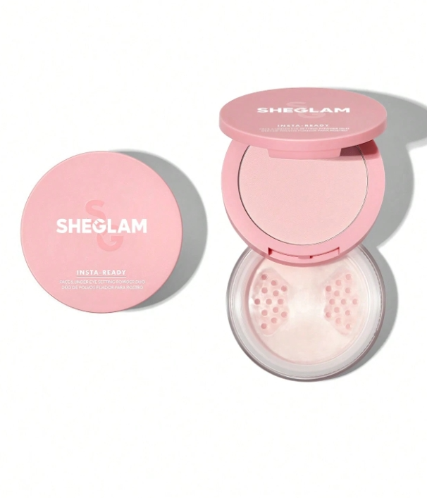 بودرة تثبيت سائبة2في 1 SHEGLAM بودرة تثبيت الوجه وتحت العين