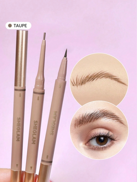 SHEGLAM قلم حواجب 2 في 1 من Brows On Demand-قلم حواجب سائل مقاوم للماء قلم حواجب