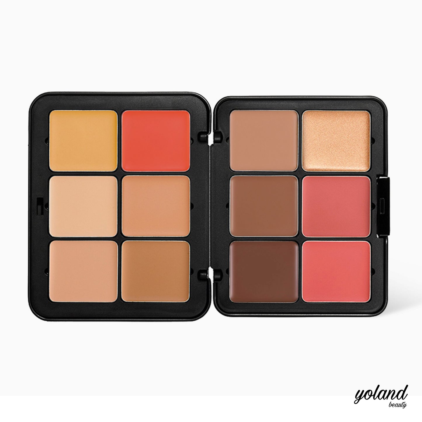 12-Color Contour & Blush Palette for Blending, Sculpting, and a Natural Radiance from Yoland Beauty