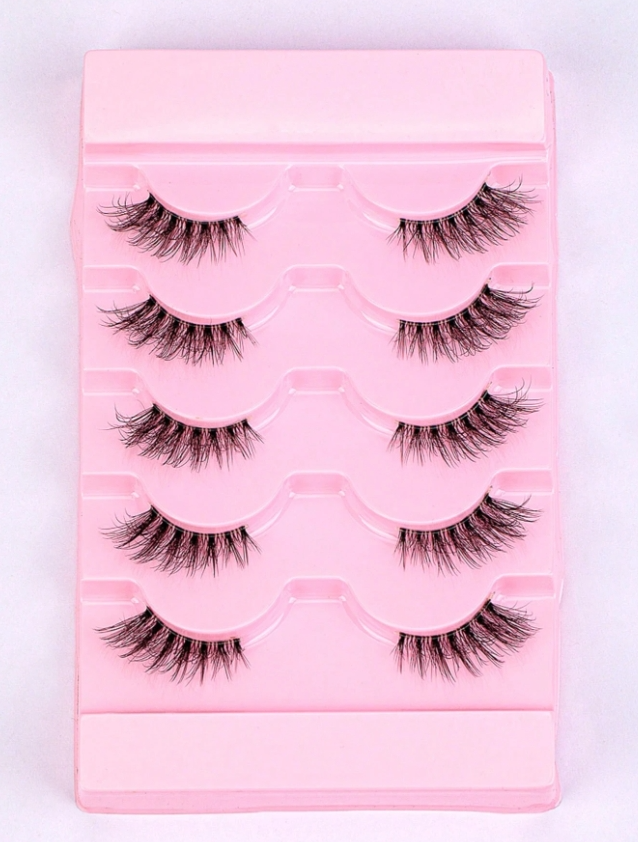 5 Pairs Natural Cat Eye False Eyelashes