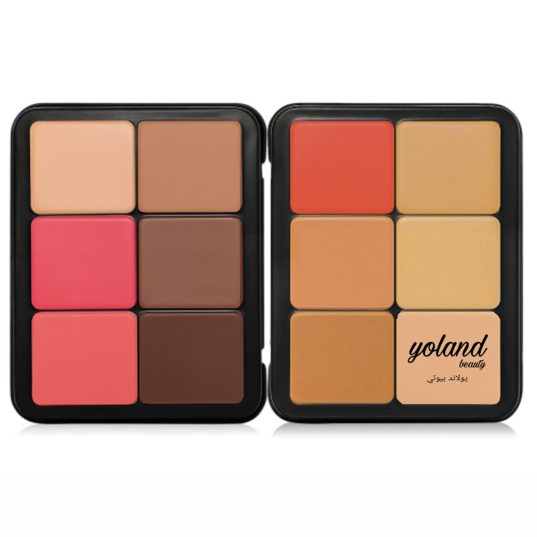 12-Color Contour & Blush Palette for Blending, Sculpting, and a Natural Radiance from Yoland Beauty