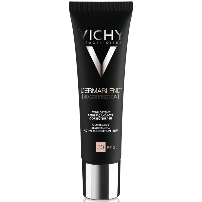 Vichy Dermablend 3D Correction Foundation باللون 45 Gold، كريم أساس سائل مصحح للبشرة مصمم لتوفير تغطية