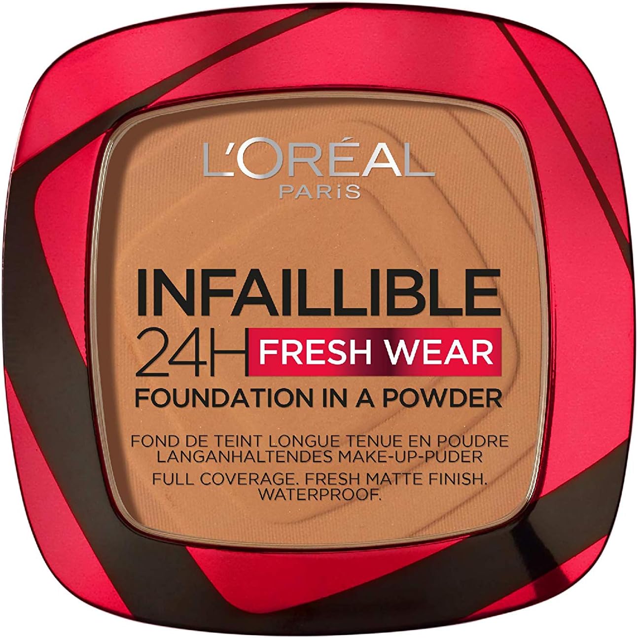L'Oreal Paris Infallible Fresh Wear 24HR Foundation - Waterproof Full Coverage Matte Powder, Transfer-Proof