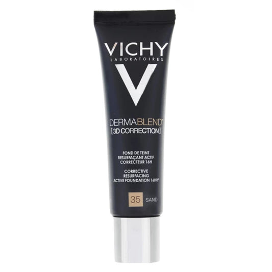 Vichy Dermablend 3D Correction Foundation باللون 45 Gold، كريم أساس سائل مصحح للبشرة مصمم لتوفير تغطية