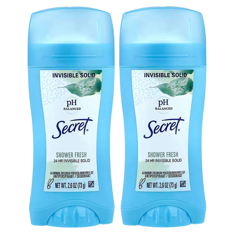 Secret, Antiperspirant/Deodorant, pH Balanced, Invisible Solid, Powder Fresh, (73 g)