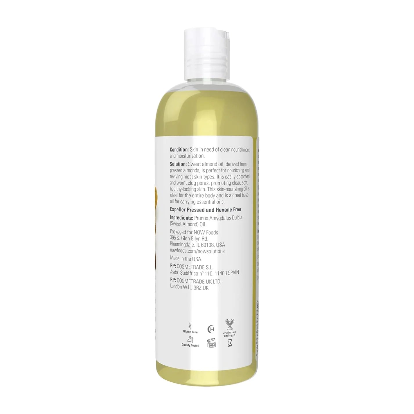 NOW Solutions Sweet Almond Oil, Pure, Unscented
