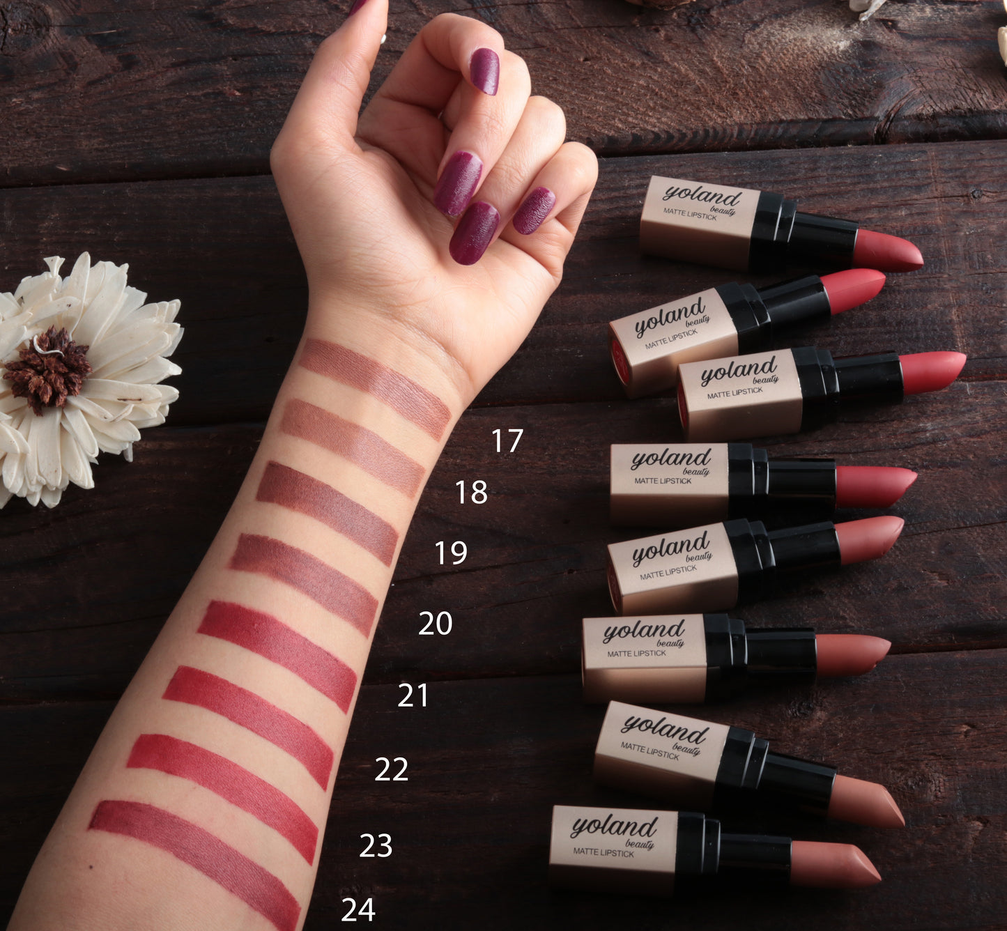 Yolland Beauty Matte Cream Lipstick - Shade 40