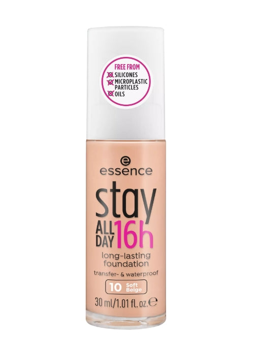 stay ALL DAY 16h long-lasting Foundation كريم أساس يدوم طويلا مع ملمس مقاوم للماء لنهاية ناعمة وغير لامعة
