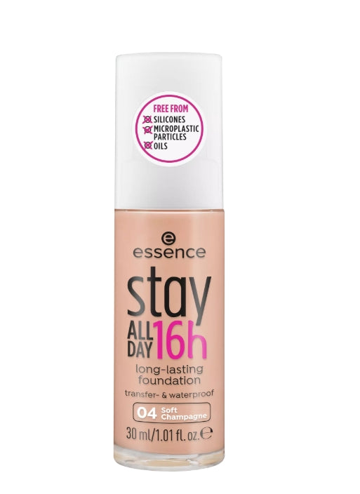 stay ALL DAY 16h long-lasting Foundation كريم أساس يدوم طويلا مع ملمس مقاوم للماء لنهاية ناعمة وغير لامعة