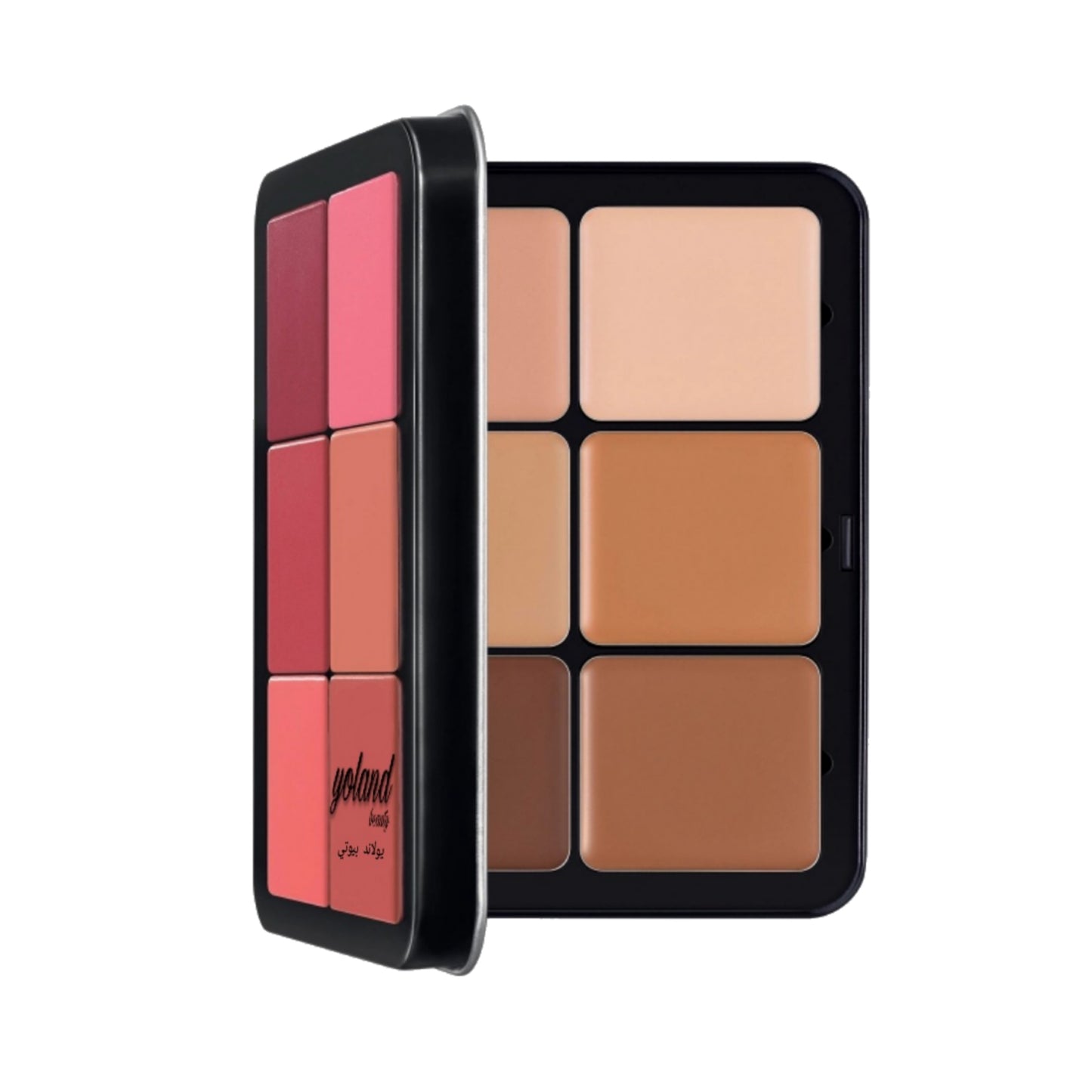 12-Color Contour & Blush Palette for Blending, Sculpting, and a Natural Radiance from Yoland Beauty