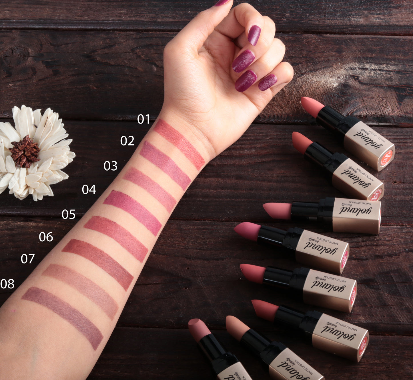Yolland Beauty Matte Cream Lipstick - Shade 40