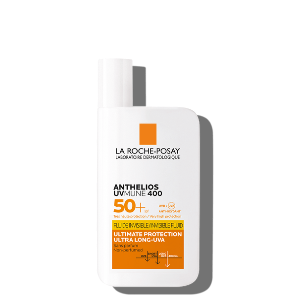 La Roche-Posay Anthelios UVMune 400 Invisible Fluid SPF50+
Ultra UVA (long-wave) protection from La Roche-Posay