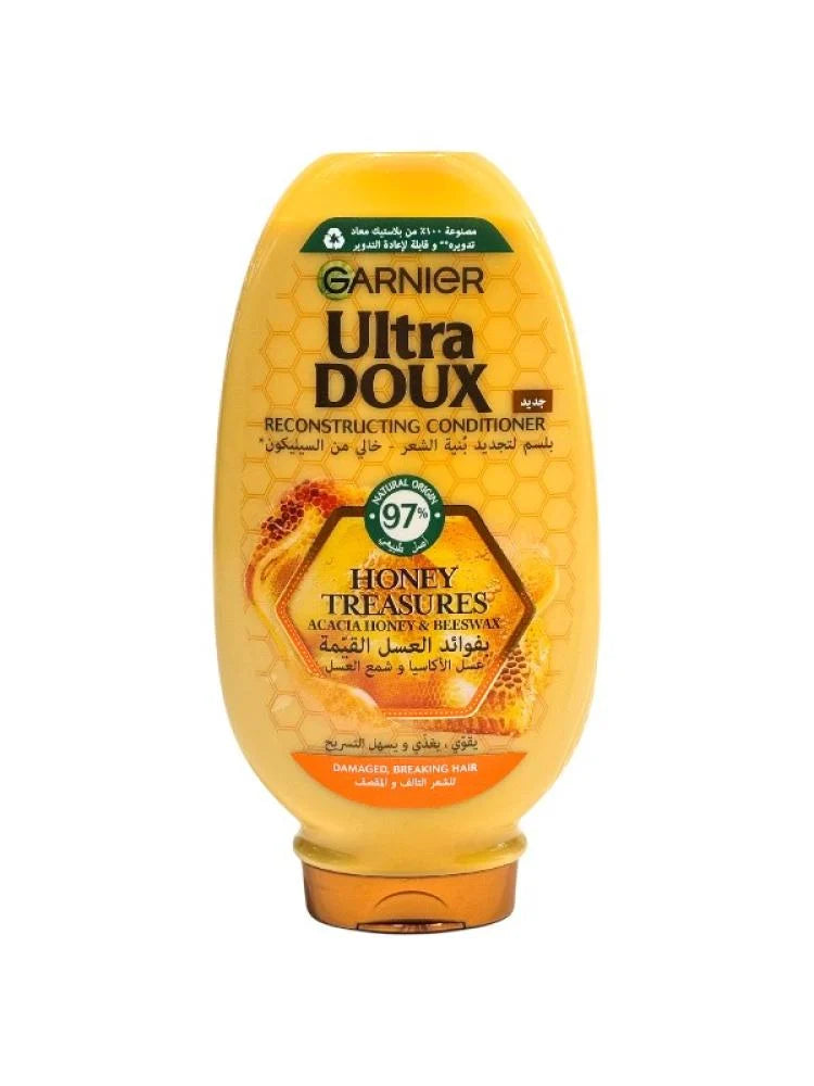 Garnier Ultra Doux Conditioner for Hair Reconstruction with Precious Honey Benefits - 400ml