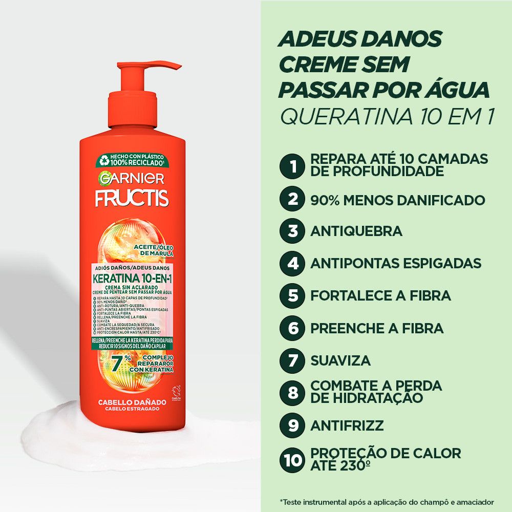 Garnier Fructis Goodbye Damage Keratin 10-in-1 Leave-In for Damaged Hair