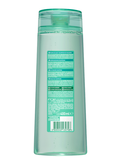 Shampoo specially designed to hydrate normal to dry or dehydrated hair from Garnier - Garnier Fructis Aloe Hydra