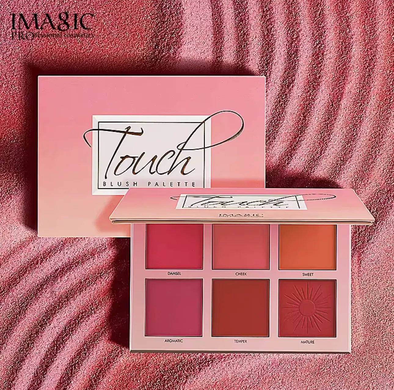 Mr. Huda Imagiic Professional Cosmetic Touch Blush Palette 6 Colors