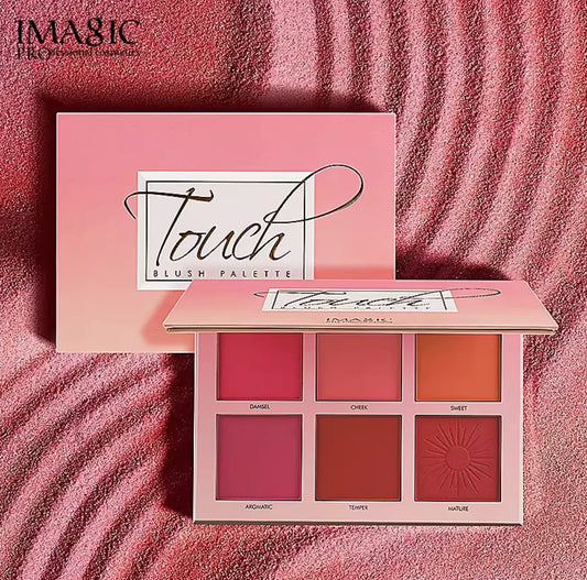 Mr. Huda Imagiic Professional Cosmetic Touch Blush Palette 6 Colors