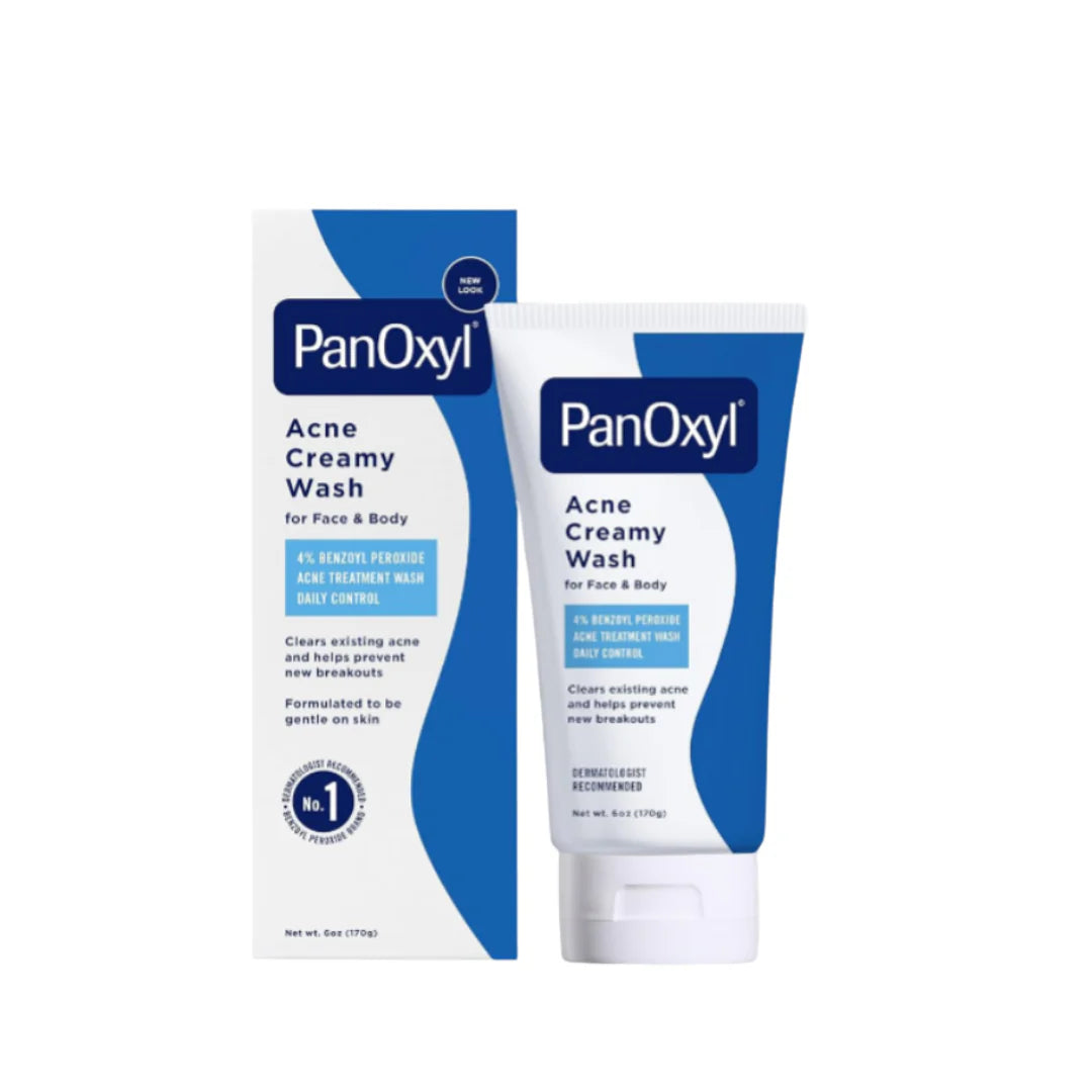 بانوكسيل غسول لعلاج حب الشباب 4% بينزويل بيروكسايد - 170 غرام-Panoxyl Acne Creamy Face Wash 4% Benzoyl Peroxide - 170g