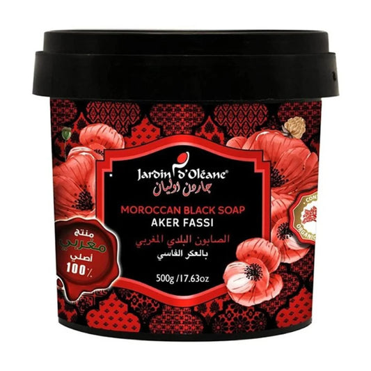 Garden Olean Moroccan Black Soap with Aker Fassi 500g