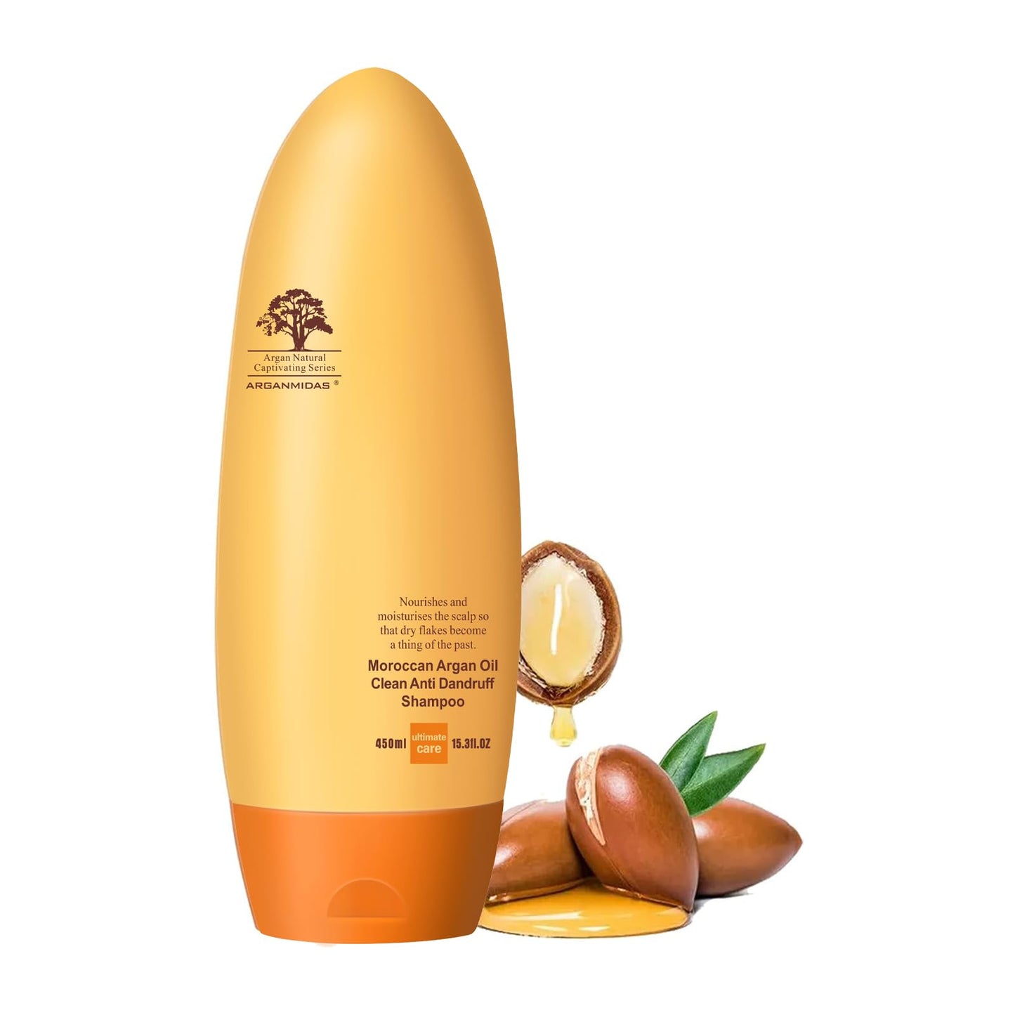 Arganmidas Moroccan Argan Oil Shampoo for Treated, Dry, and Damaged Hair - 450ml