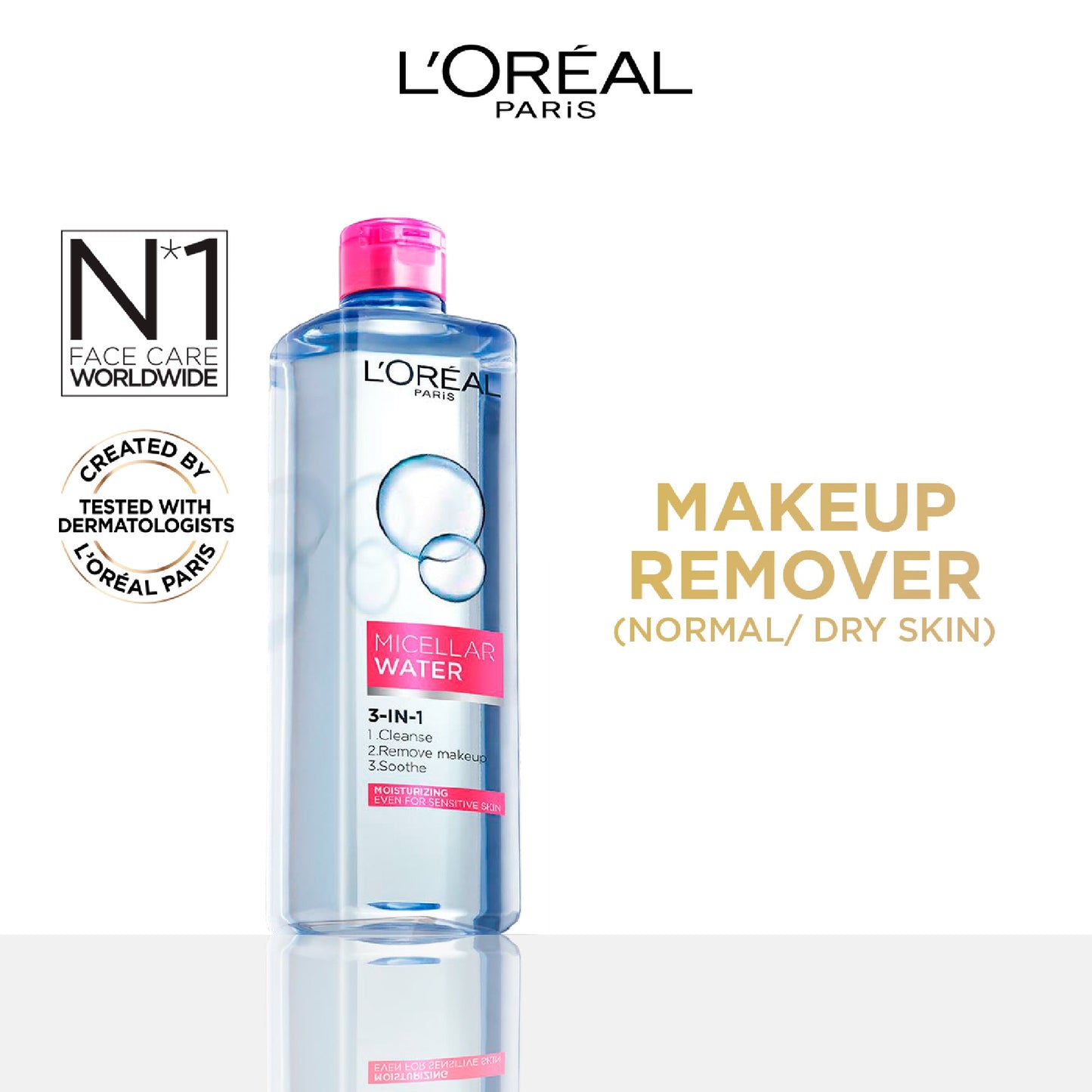 ماء ميسيلار مرطب 3 في 1 من لوريال باريس (L'Oréal Paris Moisturizing Micellar Water 3-in-1)،