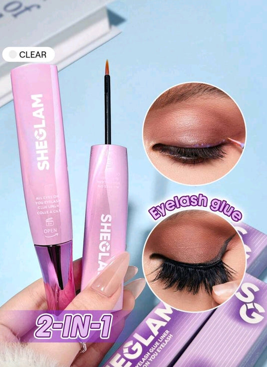 Sheglam eyeliner and eyelash glue,