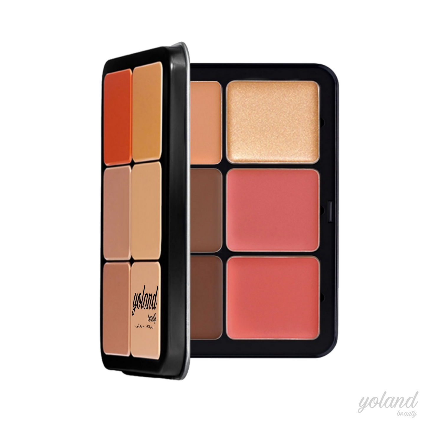 12-Color Contour & Blush Palette for Blending, Sculpting, and a Natural Radiance from Yoland Beauty