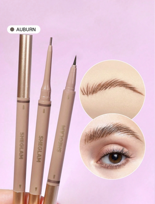 SHEGLAM قلم حواجب 2 في 1 من Brows On Demand-قلم حواجب سائل مقاوم للماء قلم حواجب
