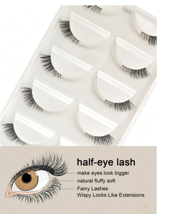 5 Pairs Natural Cat Eye False Eyelashes