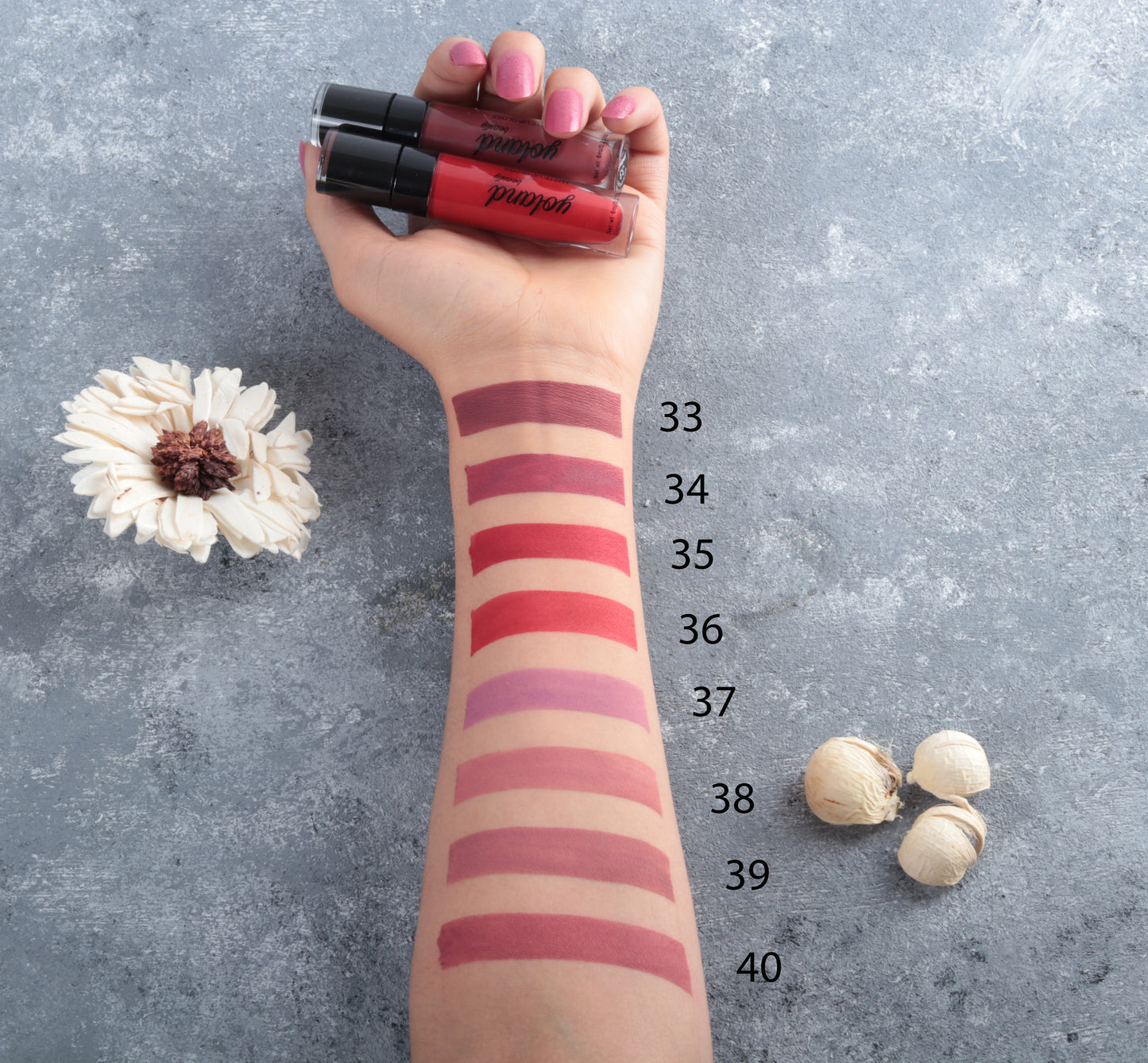 Yolande Beauty Liquid Gloss Lipstick, Shade 40