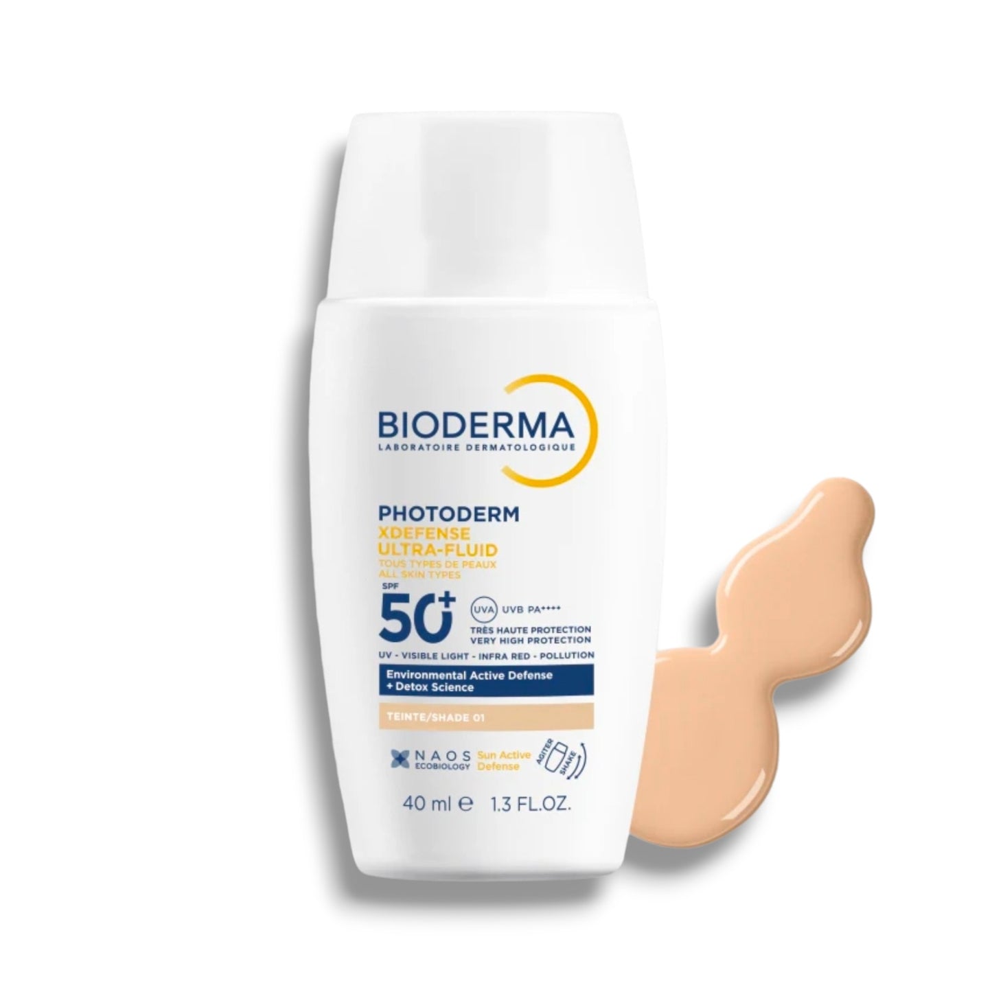واقي الشمس فوتوديرم إكس ديفنس الترا فلويد SPF 50+ (درجة 01) بيوديرما (Bioderma Photoderm XDefense Ultra-Fluid SPF 50+ Shade 01)