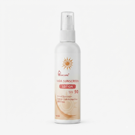 لوشن واقي الشمس بعامل حماية SPF 50 من فيداكير (VidaCare Vida Sunscreen Lotion SPF 50)