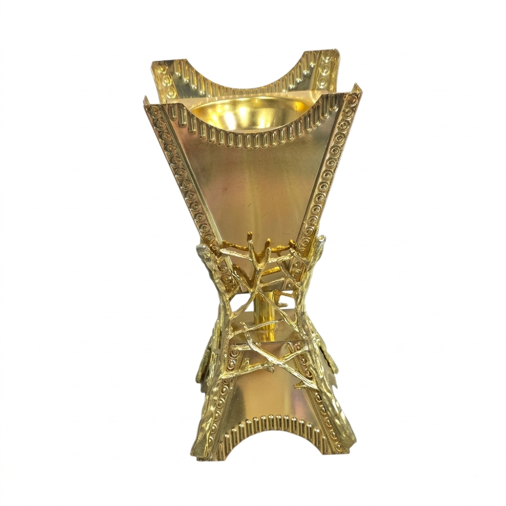 مبخرة ذهبية فاخرة بتصميم عصري (Luxury Gold Incense Burner / مبخرة)