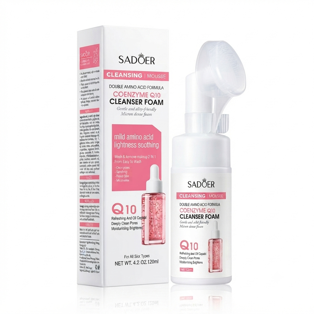 رغوة التنظيف بمستخلص الإنزيم المساعد كيو 10 وأحماض الأمين المزدوجة سادوير (Sadoer Coenzyme Q10 Cleanser Foam)